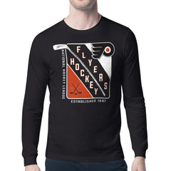Philadelphia Flyers Starter Shield Long Sleeve Graphic T-Shirt - Black - NHL