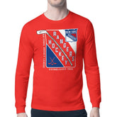 New York Rangers Starter Shield Long Sleeve Graphic T-Shirt - Red - NHL