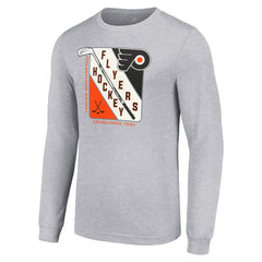 Philadelphia Flyers Starter Shield Long Sleeve Graphic T-Shirt - Heather Gray - NHL