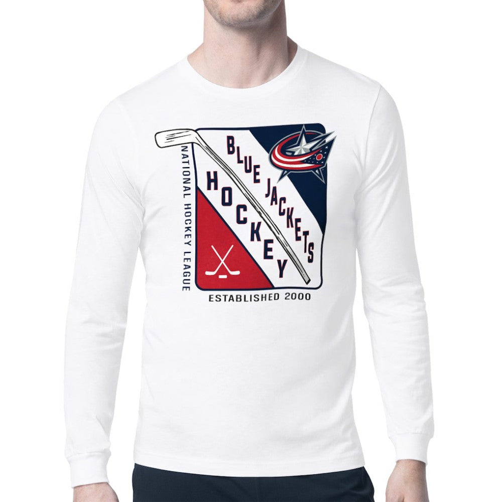 Columbus Blue Jackets Starter Shield Long Sleeve Graphic T-Shirt - White - NHL