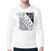 Los Angeles Kings Starter Shield Long Sleeve Graphic T-Shirt - White - NHL