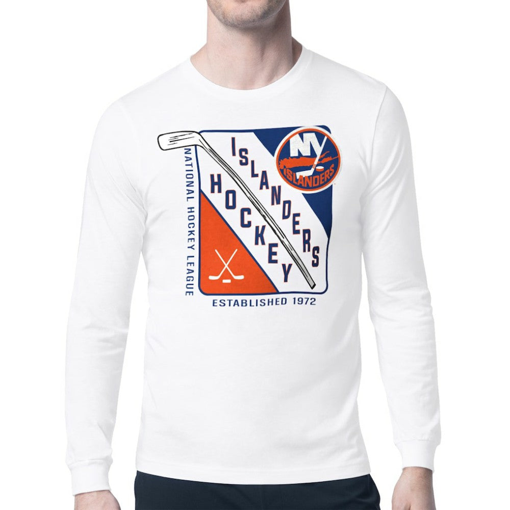 New York Islanders Starter Shield Long Sleeve Graphic T-Shirt - White - NHL