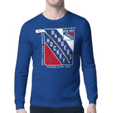 New York Rangers Starter Shield Long Sleeve Graphic T-Shirt - Blue - NHL