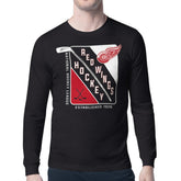 Detroit Red Wings Starter Shield Long Sleeve Graphic T-Shirt - Black - NHL