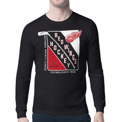 Detroit Red Wings Starter Shield Long Sleeve Graphic T-Shirt - Black - NHL