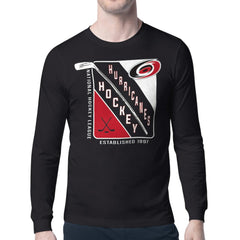 Carolina Hurricanes Starter Shield Long Sleeve Graphic T-Shirt - Black - NHL