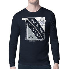 Toronto Maple Leafs Starter Shield Long Sleeve Graphic T-Shirt - Navy - NHL