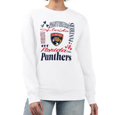 Florida Panthers G-III 4Her by Carl Banks Women's Collage Graphic Fleece Long Sleeve Pullover Sweatshirt - White - NHL