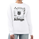 Los Angeles Kings G-III 4Her by Carl Banks Women's Collage Graphic Fleece Long Sleeve Pullover Sweatshirt - White - NHL