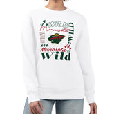 Minnesota Wild G-III 4Her by Carl Banks Women's Collage Graphic Fleece Long Sleeve Pullover Sweatshirt - White - NHL