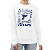 St. Louis Blues G-III 4Her by Carl Banks Women's Collage Graphic Fleece Long Sleeve Pullover Sweatshirt - White - NHL