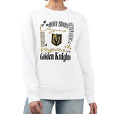 Vegas Golden Knights G-III 4Her by Carl Banks Women's Collage Graphic Fleece Long Sleeve Pullover Sweatshirt - White - NHL