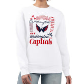 Washington Capitals G-III 4Her by Carl Banks Women's Collage Graphic Fleece Long Sleeve Pullover Sweatshirt - White - NHL