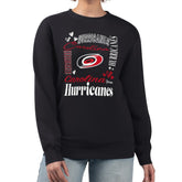 Carolina Hurricanes G-III 4Her by Carl Banks Women's Collage Graphic Fleece Long Sleeve Pullover Sweatshirt - Black - NHL