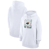 Minnesota Wild G-III 4Her by Carl Banks Women's Collage Team Graphic Tri-Blend Fleece Pullover Hoodie - White - NHL