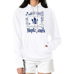 Toronto Maple Leafs G-III 4Her by Carl Banks Women's Collage Team Graphic Tri-Blend Fleece Pullover Hoodie - White - NHL