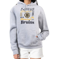 Boston Bruins G-III 4Her by Carl Banks Women's Collage Team Graphic Fleece Pullover Hoodie - Heather Gray - NHL