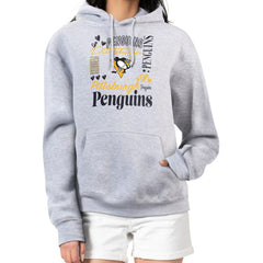 Pittsburgh Penguins G-III 4Her by Carl Banks Women's Collage Team Graphic Tri-Blend Fleece Pullover Hoodie - Heather Gray - NHL