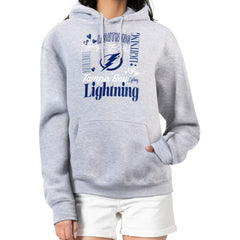 Tampa Bay Lightning G-III 4Her by Carl Banks Women's Collage Team Graphic Tri-Blend Fleece Pullover Hoodie - Heather Gray - NHL