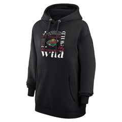 Minnesota Wild G-III 4Her by Carl Banks Women's Collage Team Graphic Tri-Blend Fleece Pullover Hoodie - Black - NHL
