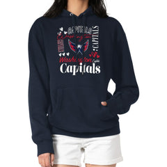 Washington Capitals G-III 4Her by Carl Banks Women's Collage Team Graphic Tri-Blend Fleece Pullover Hoodie - Navy - NHL
