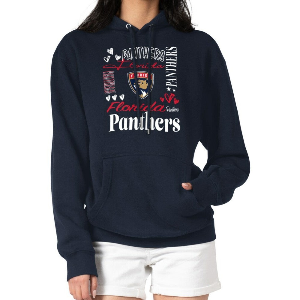 Florida Panthers G-III 4Her by Carl Banks Women's Collage Team Graphic Tri-Blend Fleece Pullover Hoodie - Navy - NHL