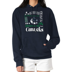 Vancouver Canucks G-III 4Her by Carl Banks Women's Collage Team Graphic Tri-Blend Fleece Pullover Hoodie - Navy - NHL