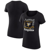 Pittsburgh Penguins G-III 4Her by Carl Banks Women's Super-Slim Fit Lightweight Collage Team Graphic T-Shirt - Black - NHL