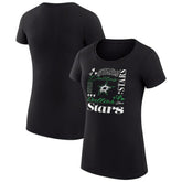 Dallas Stars G-III 4Her by Carl Banks Women's Super-Slim Fit Lightweight Collage Team Graphic T-Shirt - Black - NHL