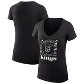 Los Angeles Kings G-III 4Her by Carl Banks Women's Super-Slim Fit Lightweight Collage Team Graphic T-Shirt - Black - NHL