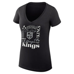 Los Angeles Kings G-III 4Her by Carl Banks Women's Super-Slim Fit Lightweight Collage Team Graphic T-Shirt - Black - NHL