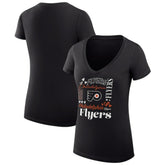 Philadelphia Flyers G-III 4Her by Carl Banks Women's Super-Slim Fit Lightweight Collage Team Graphic T-Shirt - Black - NHL
