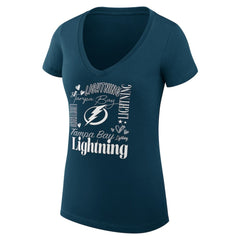 Tampa Bay Lightning G-III 4Her by Carl Banks Women's Super-Slim Fit Lightweight Collage Team Graphic T-Shirt - Blue - NHL