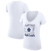 Toronto Maple Leafs G-III 4Her by Carl Banks Women's Super-Slim Fit Lightweight Collage Team Graphic T-Shirt - White - NHL
