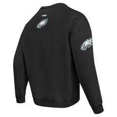 Philadelphia Eagles Pro Standard Turn It Up Drop Shoulder Pullover Sweatshirt Black | NFL