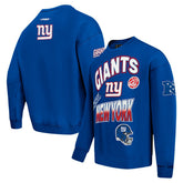 New York Giants Pro Standard Turn It Up Drop Shoulder Pullover Sweatshirt Royal | NFL