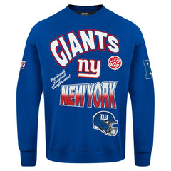 New York Giants Pro Standard Turn It Up Drop Shoulder Pullover Sweatshirt Royal | NFL