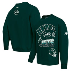 New York Jets Pro Standard Turn It Up Drop Shoulder Pullover Sweatshirt Green | NFL