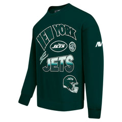 New York Jets Pro Standard Turn It Up Drop Shoulder Pullover Sweatshirt Green | NFL