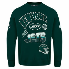 New York Jets Pro Standard Turn It Up Drop Shoulder Pullover Sweatshirt Green | NFL