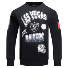 Las Vegas Raiders Pro Standard Turn It Up Drop Shoulder Pullover Sweatshirt Black | NFL