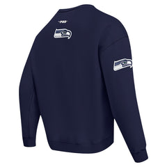 Seattle Seahawks Pro Standard Turn It Up Drop Shoulder Pullover Sweatshirt College Navy | NFL