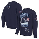 Tennessee Titans Pro Standard Turn It Up Drop Shoulder Pullover Sweatshirt Navy | NFL