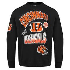 Cincinnati Bengals Pro Standard Turn It Up Drop Shoulder Pullover Sweatshirt Black | NFL