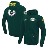 Green Bay Packers Pro Standard Split Logo Double Knit Full-Zip Hoodie Green | NFL