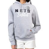 Brooklyn Nets G-III 4Her by Carl Banks Women's Graphics Fleece Pullover Hoodie Heather Gray - NBA