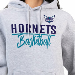 Charlotte Hornets G-III 4Her by Carl Banks Women's Graphics Fleece Pullover Hoodie Heather Gray - NBA
