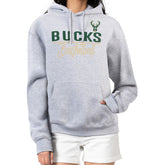 Milwaukee Bucks G-III 4Her by Carl Banks Women's Graphics Fleece Pullover Hoodie Heather Gray - NBA