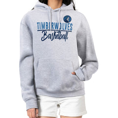 Minnesota Timberwolves G-III 4Her by Carl Banks Women's Graphics Fleece Pullover Hoodie Heather Gray - NBA