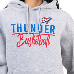 Oklahoma City Thunder G-III 4Her by Carl Banks Women's Graphics Fleece Pullover Hoodie Heather Gray - NBA